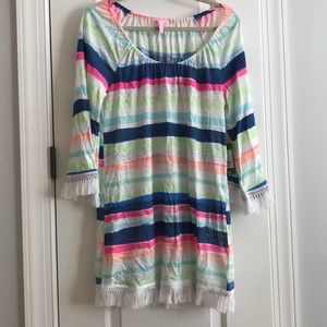 Lilly Pulitzer Getaway Beach Fringe Coverup- Sz M